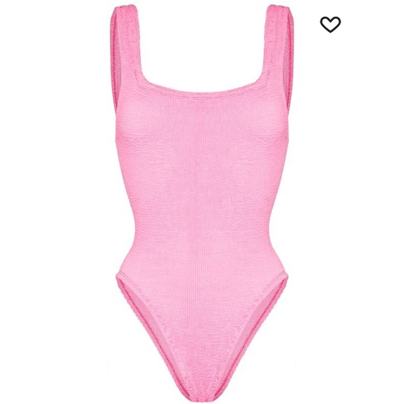 NWT HUNZA G Bubble Gum Classic Square Neck One Piece - Picture 4 of 15